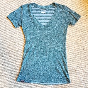 Like new Jansport Striped V Neck Womens Tee Small